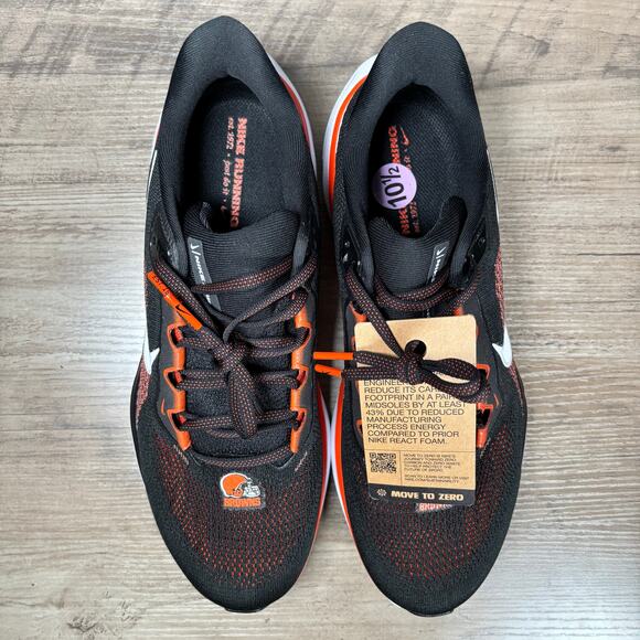 Nike Air Zoom Pegasus 41 Cleveland Browns Men’s 11 Black/Orange NWT - Picture 7 of 10